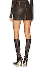 view 3 of 4 Averill Leather Mini Skirt in Dark Brown