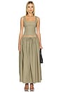 view 5 of 6 by Marianna Simone Maxi Skirt in Olive