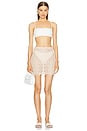 view 5 of 6 By Marianna Remy Mini Skirt in Natural Beige