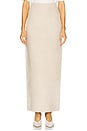 view 1 of 6 by Marianna Kofi Suede Maxi Skirt in Beige Gray