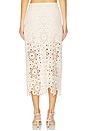 view 7 of 11 by Marianna Shay Midi Skirt in Beige