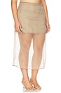 view 6 of 7 by Marianna Blaire Midi Skirt in Taupe
