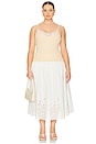view 10 of 11 by Marianna Lya Midi Skirt in White