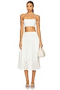 view 9 of 11 by Marianna Lya Midi Skirt in White