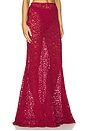 view 3 of 11 by Marianna Zelie Maxi Skirt in Burgundy