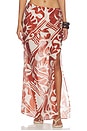 view 1 of 7 Caila Maxi Skirt in Brown Riviera Abstract