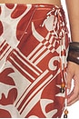 view 7 of 7 Caila Maxi Skirt in Brown Riviera Abstract