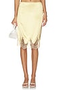 view 2 of 7 Geneia Midi Skirt in Pale Yellow
