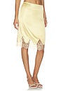 view 3 of 7 Geneia Midi Skirt in Pale Yellow