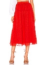 view 1 of 5 FALDA A MEDIA PIERNA DE TALLE ALTO JACQUES in Poppy Red