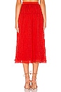 view 3 of 5 FALDA A MEDIA PIERNA DE TALLE ALTO JACQUES in Poppy Red