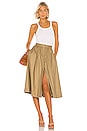 view 4 of 4 The Maxime Midi Skirt in Olive Green