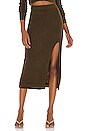 view 1 of 4 Drew Midi Skirt in Moss Green
