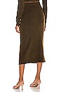 view 3 of 4 Drew Midi Skirt in Moss Green