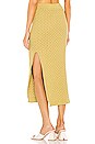view 3 of 4 Billie V Waist Midi Skirt in Green
