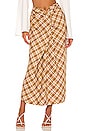 view 1 of 4 The Avril Midi Skirt in Ochre Multi