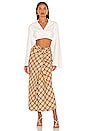view 4 of 4 The Avril Midi Skirt in Ochre Multi
