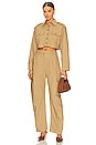 view 4 of 4 x Marianna Selia Cropped Cargo Shirt in Camel Brown