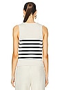 view 4 of 6 by Marianna Calanth Striped Vest in Cream & Black
