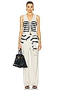 view 5 of 6 by Marianna Calanth Striped Vest in Cream & Black