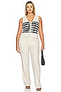 view 6 of 6 by Marianna Calanth Striped Vest in Cream & Black