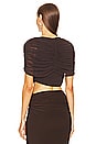 view 4 of 7 by Marianna Fria Cropped Top in Dark Brown