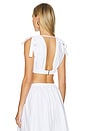 view 4 of 6 by Marianna Arman Poplin Crop Top in White