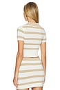 view 4 of 7 by Marianna Drea Striped Knit Top in Tan & White