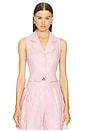view 1 of 6 by Marianna Carinne Vest Top in Blush Pink