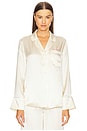 view 1 of 9 by Marianna Tay Silk Pajama Top in Beige