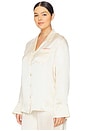 view 4 of 9 by Marianna Tay Silk Pajama Top in Beige