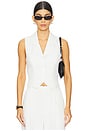 view 1 of 8 By Marianna Carinne Crepe Vest Top in Ivory