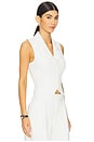 view 3 of 8 By Marianna Carinne Crepe Vest Top in Ivory
