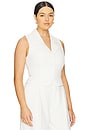 view 4 of 8 By Marianna Carinne Crepe Vest Top in Ivory