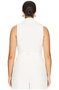 view 6 of 8 By Marianna Carinne Crepe Vest Top in Ivory