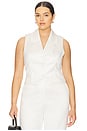 view 2 of 8 by Marianna Carinne Satin Vest Top in Ivory
