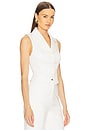 view 3 of 8 by Marianna Carinne Satin Vest Top in Ivory