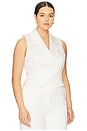 view 4 of 8 by Marianna Carinne Satin Vest Top in Ivory