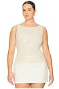 view 2 of 9 by Marianna Juliene Matte Paillette Top in Beige