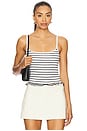 view 1 of 8 by Marianna Nicole Ribbed Tank in Black & White