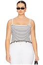 view 2 of 8 by Marianna Nicole Ribbed Tank in Black & White