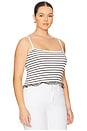 view 4 of 8 by Marianna Nicole Ribbed Tank in Black & White