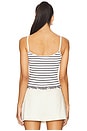 view 5 of 8 by Marianna Nicole Ribbed Tank in Black & White