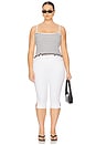 view 8 of 8 by Marianna Nicole Ribbed Tank in Black & White