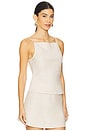 view 2 of 4 by Marianna Eula Linen Top in Natural Beige
