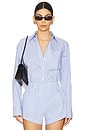 view 1 of 9 Rosalyn Button Down Shirt in Blue Stripe