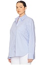 view 4 of 9 Rosalyn Button Down Shirt in Blue Stripe