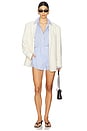 view 7 of 9 Rosalyn Button Down Shirt in Blue Stripe