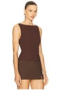 view 2 of 4 by Marianna Elsie Top in Chocolate Brown