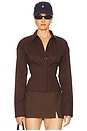 view 1 of 8 by Marianna Elsie Shirt in Chocolate Brown